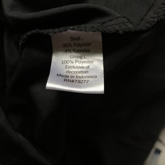 Apt 9 sleeveless mini length dress.  Size Large.  Black, brown, peach, gold - Picture 8 of 11